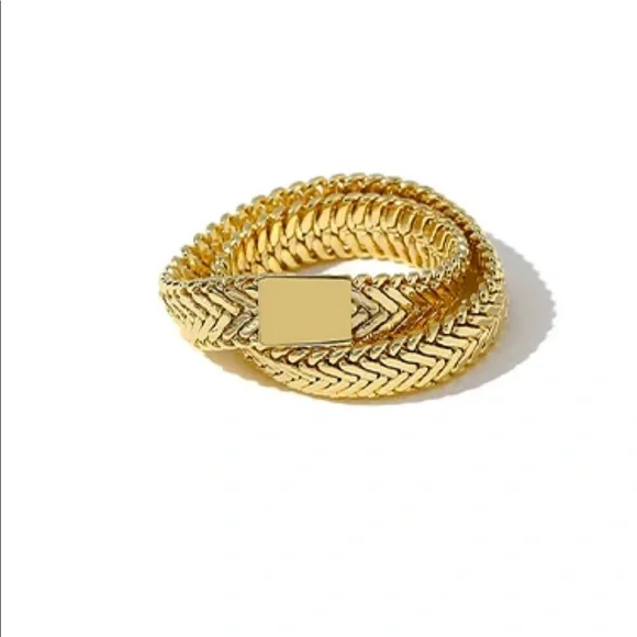 Gold plated multilayered ring - Picture 3 of 6